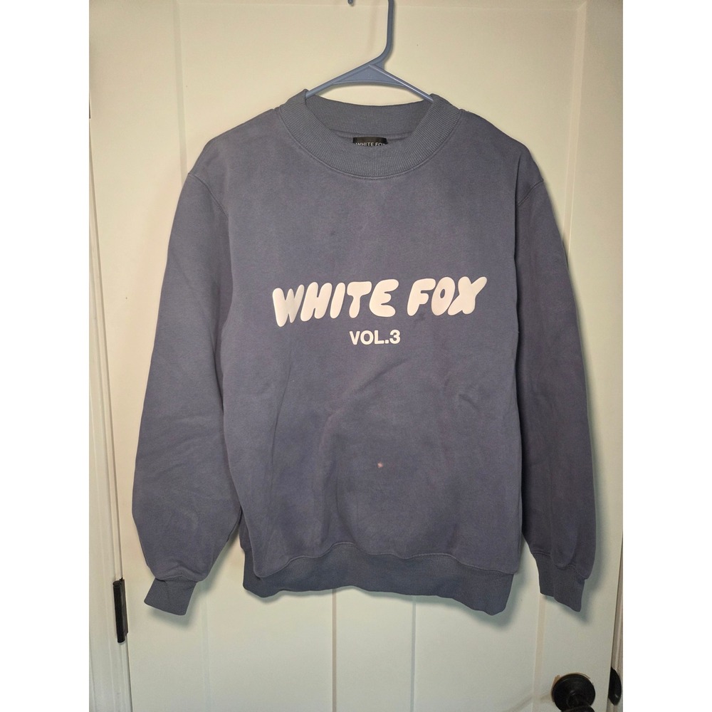 White Fox Boutique Vol. 3 Oversized Sweatshirt Blue XXS/XS Pullover Graphic